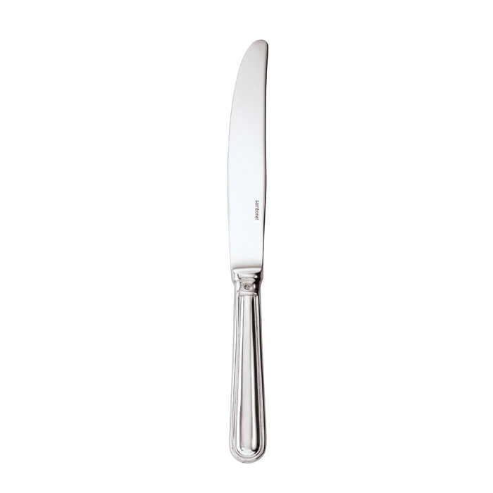 Sambonet contour table knife solid handle 9 3/4 inch - silverplated on 18/10 stainless steel, MPN: …