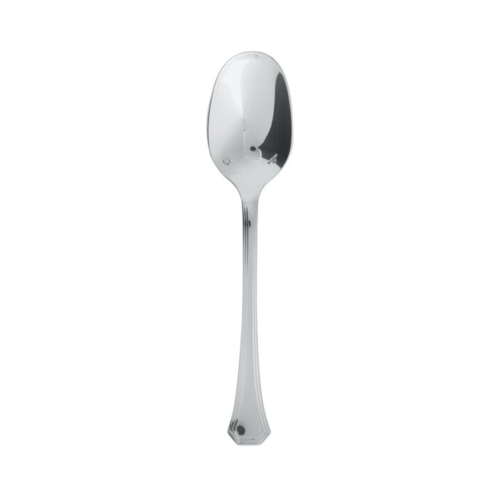 Sambonet deco dessert spoon 7 1/8 inch - silverplated on 18/10 stainless steel
