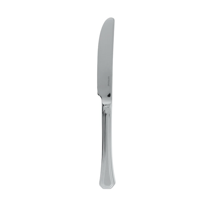 Sambonet deco dessert knife solid handle 8 1/4 inch - silverplated on 18/10 stainless steel, MPN: 5…
