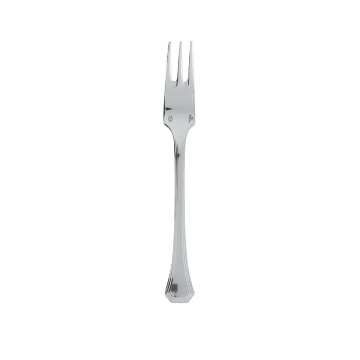 Sambonet deco oyster or cake fork 6 1/8 inch - silverplated on 18/10 stainless steel