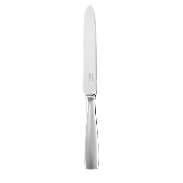 Sambonet gio ponti table knife solid handle 9 7/8 inch - silverplated on 18/10 stainless steel