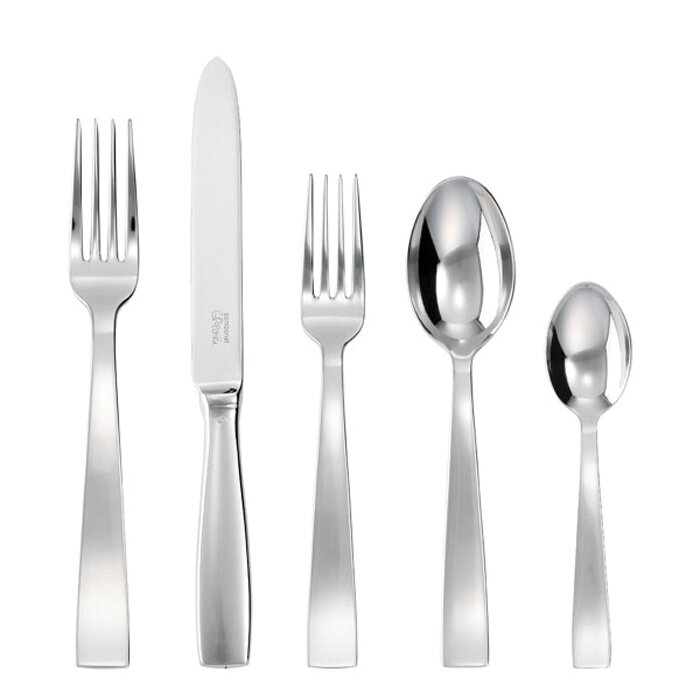 Sambonet gio ponti 5 piece place setting solid handle - silverplated on 18/10 stainless steel, MPN:…