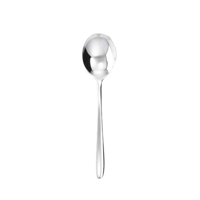 Sambonet hannah bouillon spoon 6 1/4 inch - silverplated on 18/10 stainless steel