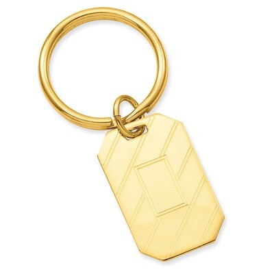 Kelly Waters Etched Diagonal Line Key Ring Gold-plated GL8694, MPN: GL8694, 196904089095