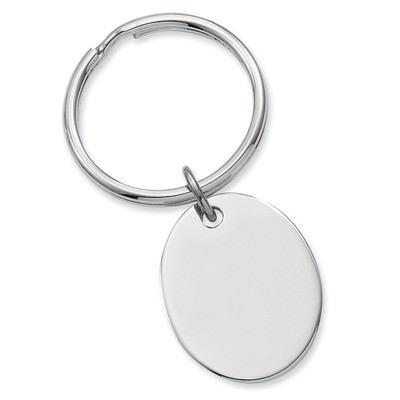 Kelly Waters Oval Key Ring Rhodium-plated Polished GL8690, MPN: GL8690, 191101076251