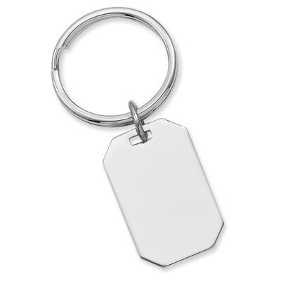 Kelly Waters Rectangle Key Ring Rhodium-plated Polished GL8709, MPN: GL8709, 191101076282