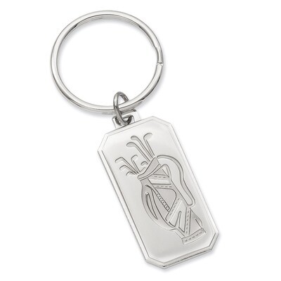 Kelly Waters Golf Bag Key Ring Rhodium-plated GL8727, MPN: GL8727, 196904088876