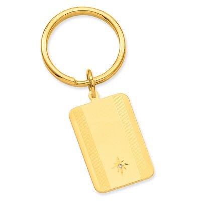 Kelly Waters Star Cut .001ct. Diamond Key Ring Gold-plated GL8717, MPN: GL8717, 196904087275