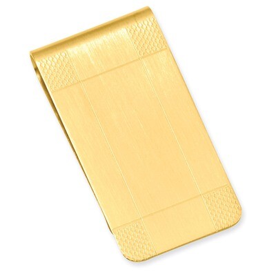 Kelly Waters Patterned Corner Money Clip Gold-plated Satin GL8737, MPN: GL8737, 886774643816