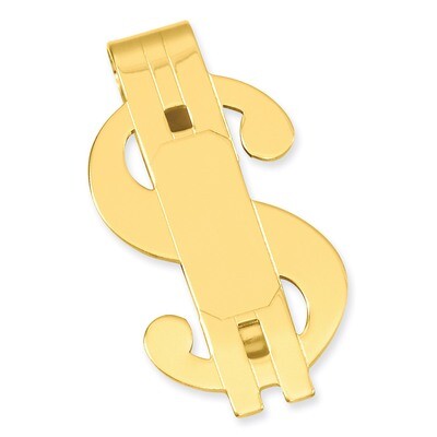 Kelly Waters Dollar Sign Money Clip Gold-plated Polished GL8735, MPN: GL8735, 196904089736