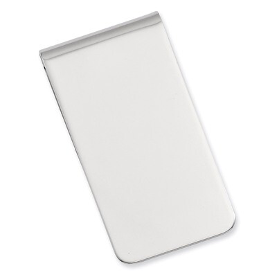 Kelly Waters Rectangle Money Clip Rhodium-plated Polished GL8739, MPN: GL8739, 191101076305