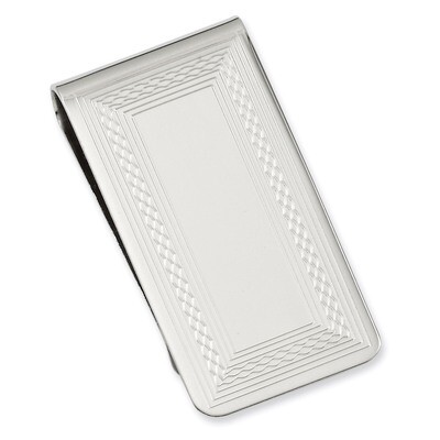 Kelly Waters Patterned Border Money Clip Rhodium-plated GL8752, MPN: GL8752, 191101055454