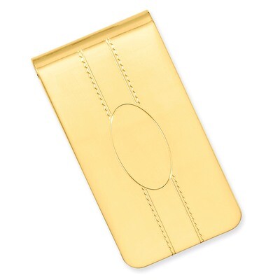 Kelly Waters Engravable Oval Center Money Clip Gold-plated GL8758, MPN: GL8758, 196904089682