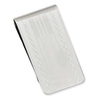Kelly Waters Patterned Edge Money Clip Rhodium-plated GL8760, MPN: GL8760, 886774643878