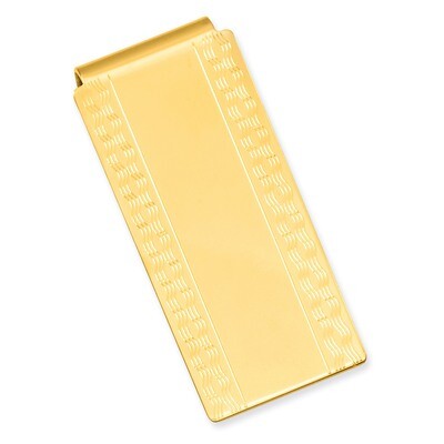 Kelly Waters Patterned Edge Hinged Money Clip Gold-plated GL8768, MPN: GL8768, 191101055355