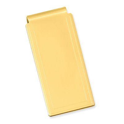 Kelly Waters Engraved Edge Plain Hinged Money Clip Gold-plated GL8763, MPN: GL8763, 191101055423