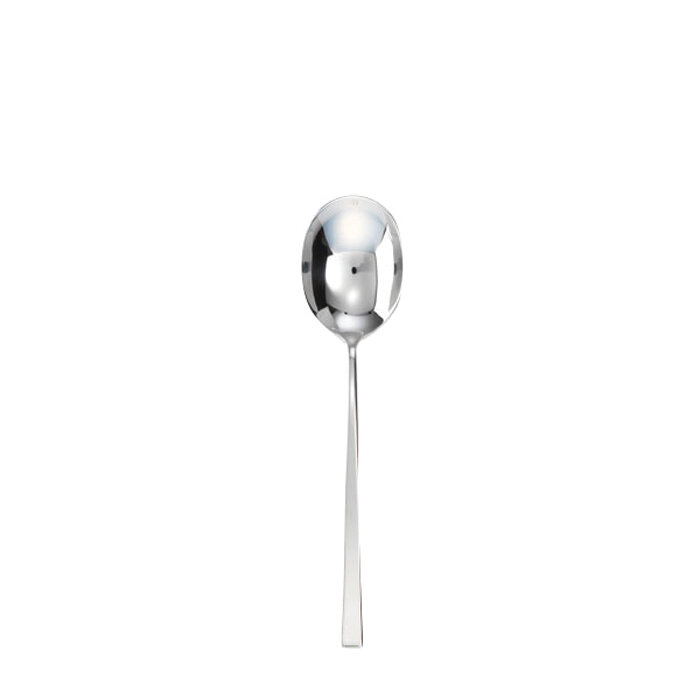 Sambonet linea q bouillon spoon 6 7/8 inch - silverplated on 18/10 stainless steel