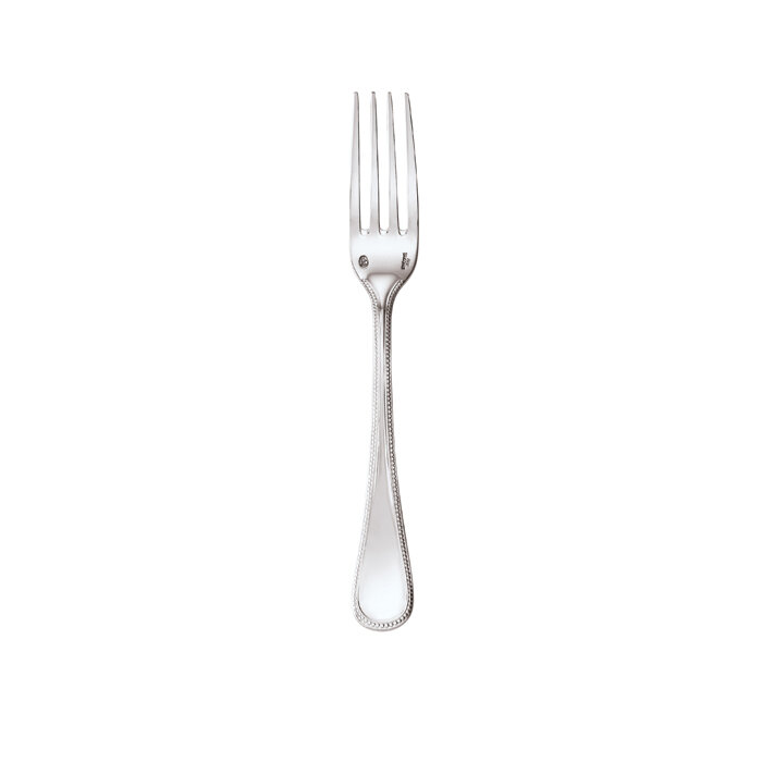 Sambonet perles table fork 8 1/4 inch - silverplated on 18/10 stainless steel