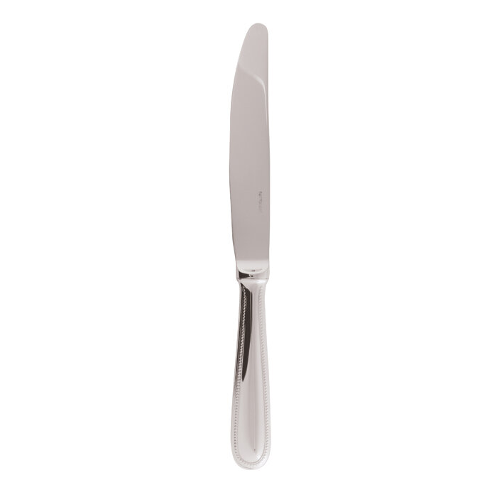 Sambonet perles table knife hollow handle 9 5/8 inch - silverplated on 18/10 stainless steel, MPN: …