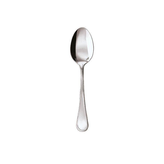 Sambonet perles dessert spoon 7 1/4 inch - silverplated on 18/10 stainless steel