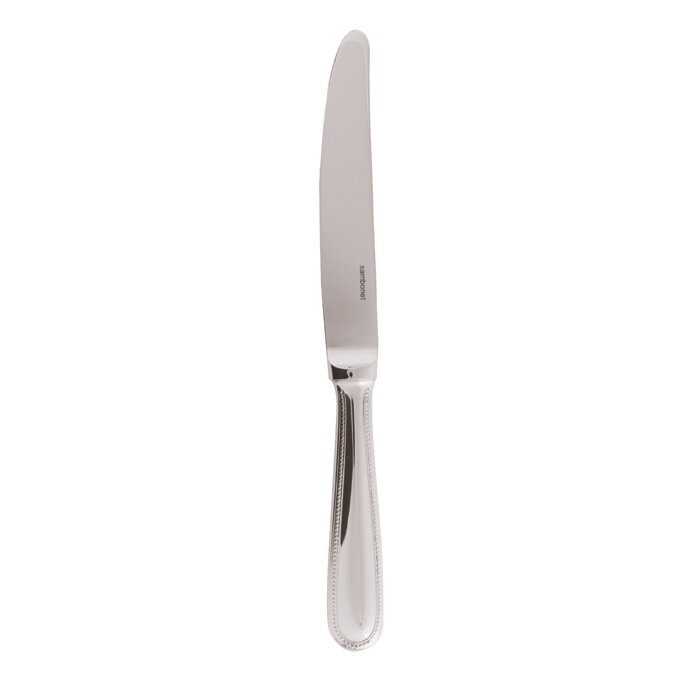 Sambonet perles dessert knife hollow handle 8 1/2 inch - silverplated on 18/10 stainless steel, MPN…