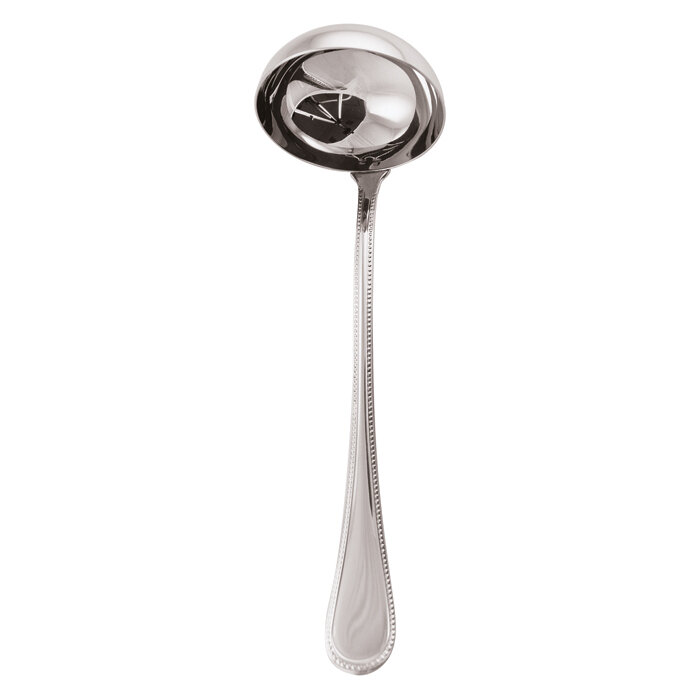 Sambonet perles soup ladle 10 5/8 inch - silverplated on 18/10 stainless steel, MPN: 52702-40, 7909…
