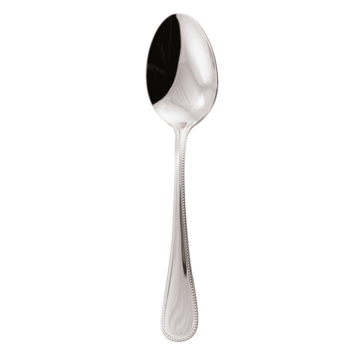 Sambonet perles serving spoon 8 3/4 inch - silverplated on 18/10 stainless steel