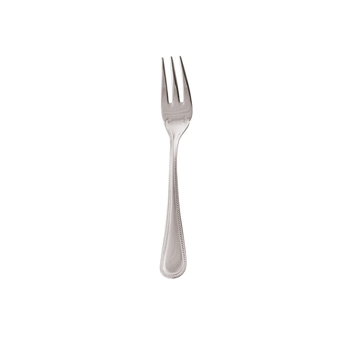 Sambonet perles fish fork 7 1/4 inch - silverplated on 18/10 stainless steel