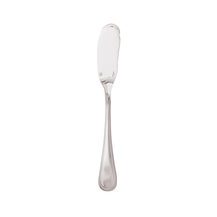 Sambonet perles butter spreader 6 1/8 inch - silverplated on 18/10 stainless steel