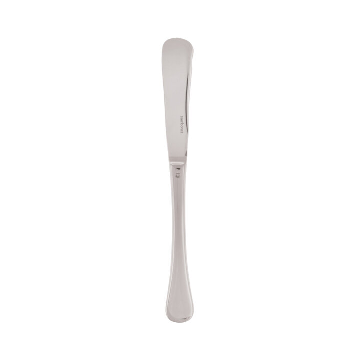 Sambonet queen anne butter knife solid handle 7 1/2 inch - silverplated on 18/10 stainless steel, M…