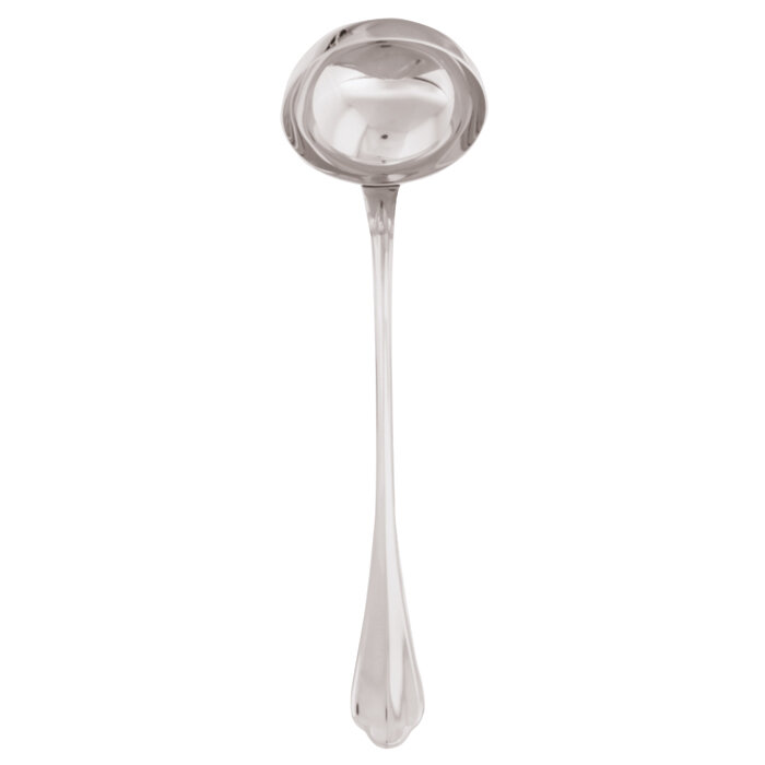 Sambonet rome soup ladle 11 3/4 inch - silverplated on 18/10 stainless steel