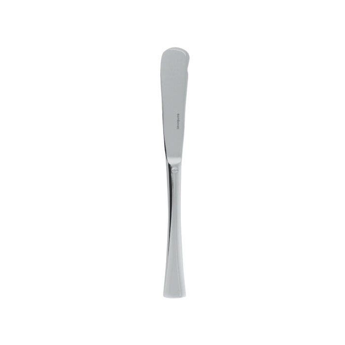 Sambonet triennale butter knife solid handle 7 1/4 inch - silverplated on 18/10 stainless steel
