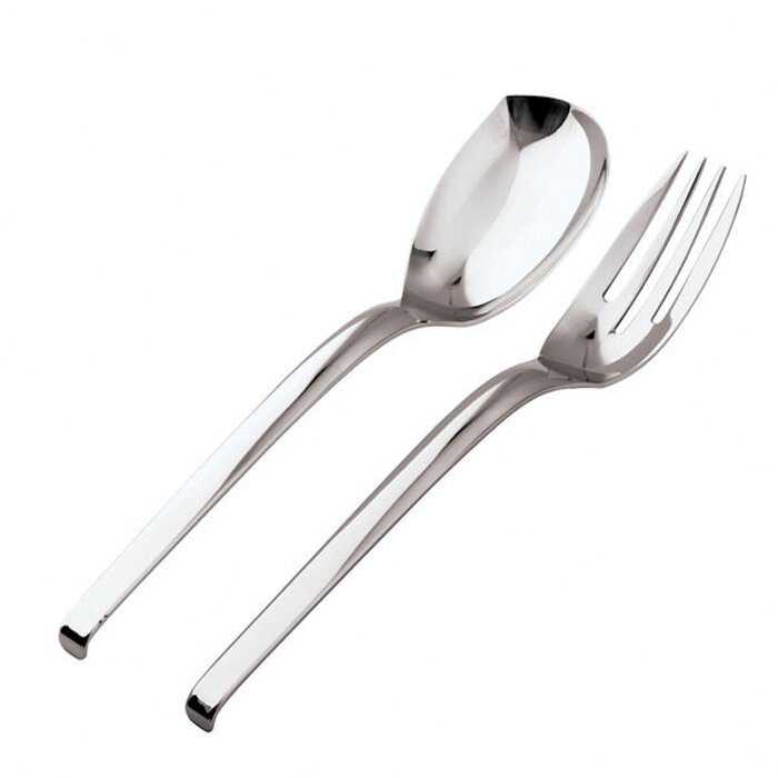 Sambonet living small serving spoon & serving fork 2 pieces giftboxed - 18/10 stainless steel