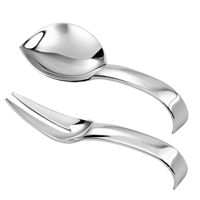 Sambonet living monoportion spoon and fork set giftboxed 3 3/4 inch - 18/10 stainless steel, MPN: 5…