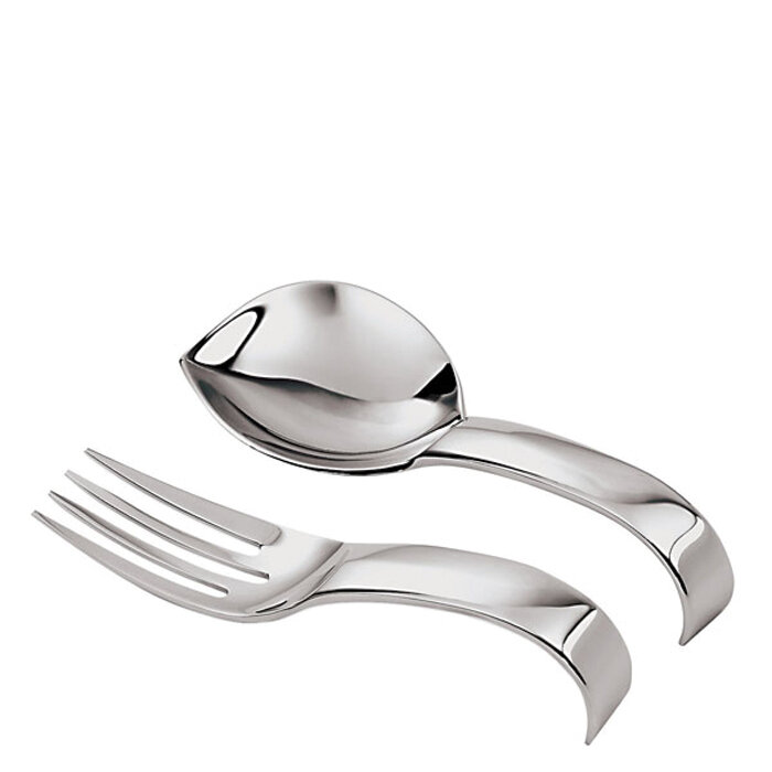 Sambonet living monoportion spoon &amp; fork set giftboxed 4 3/4 inch - 18/10 stainless steel, MPN: 525…