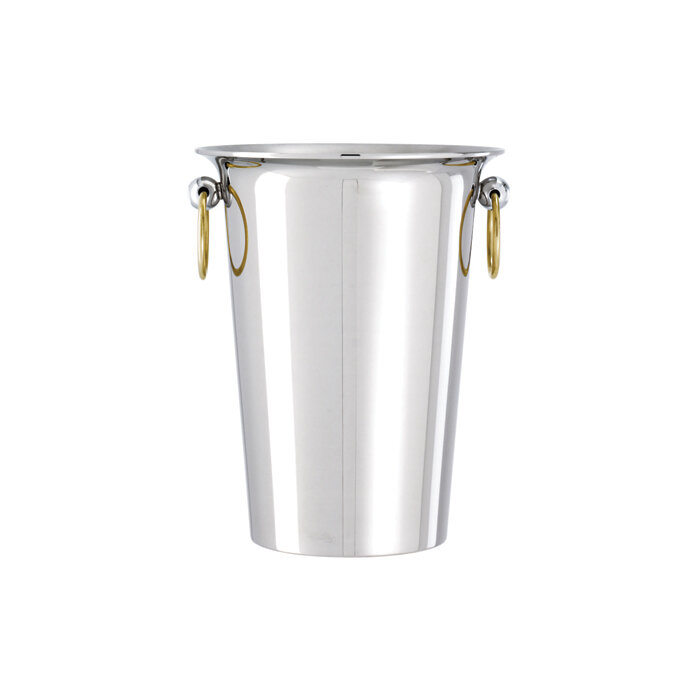 Sambonet elite white wine cooler 7 7/8 inch diameter - 18/10 stainless steel