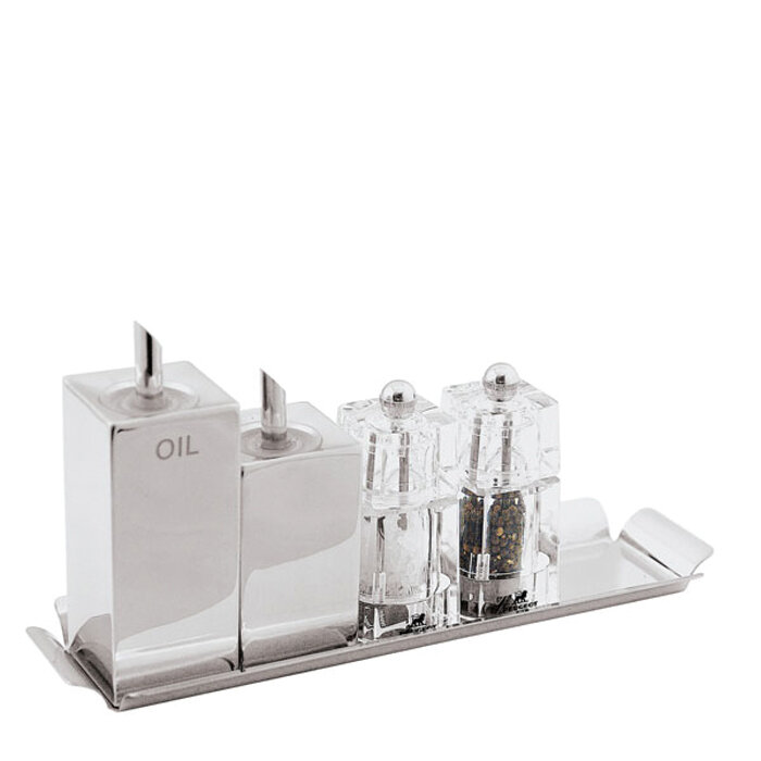 Sambonet home decor Sambonet sky &amp; peugeout chaumont cruet set 5 piece - 18/10 stainless steel, MPN…