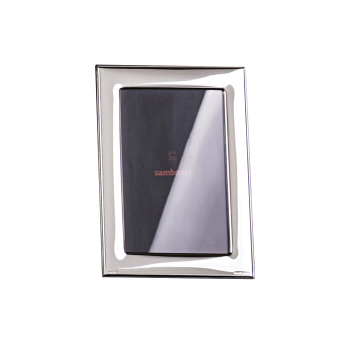 Sambonet flat picture frame 3 1/2 x 5 inch - silver bilaminate