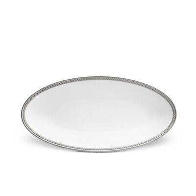 L&#39;Objet Soie Tressee Small Oval Platter Platinum, MPN: ST365,