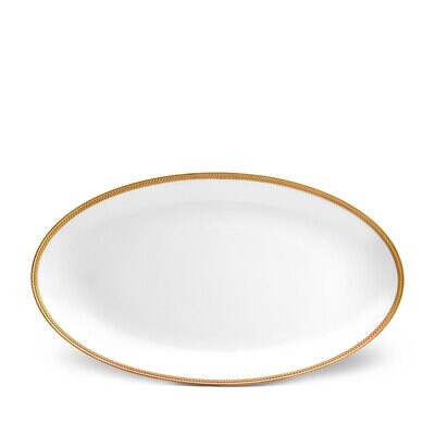 L&#39;Objet Soie Tressee Large Oval Platter Gold, MPN: ST266,