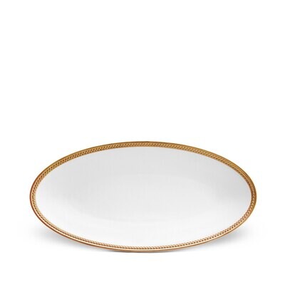 L&#39;Objet Soie Tressee Small Oval Platter Gold, MPN: ST265,