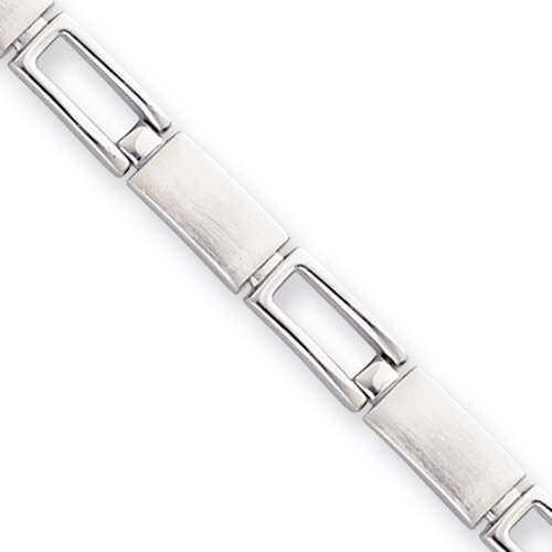7.25 inch Rhodium-plated Rectangle Open Link Bracelet KW497-7.25
