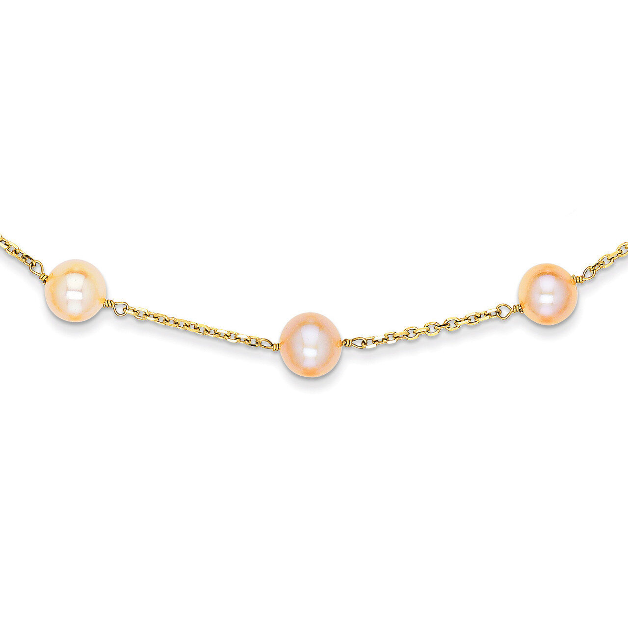 14k Gold Cream Color Fresh Water Cultured Pearl Necklace PR63-18