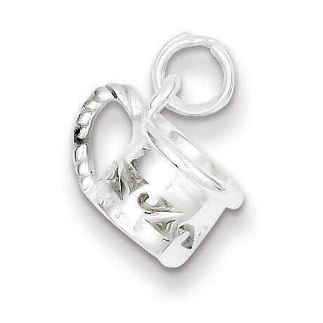Sterling Silver Polished Mug Charm QC6805