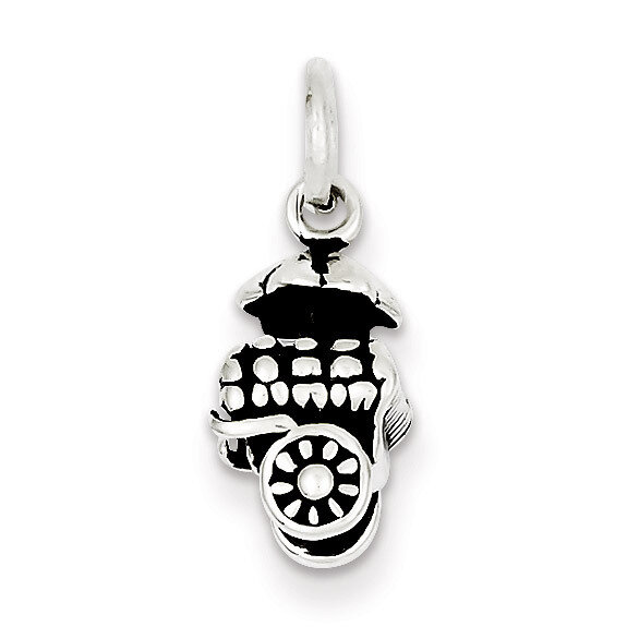 Sterling Silver Antiqued Friut Cart Charm QC7600