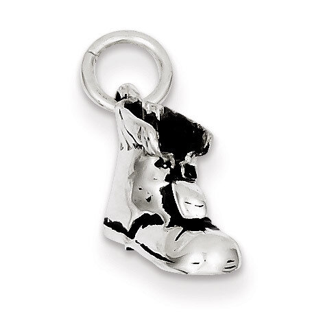 Sterling Silver Antiqued Shoe Charm QC7608