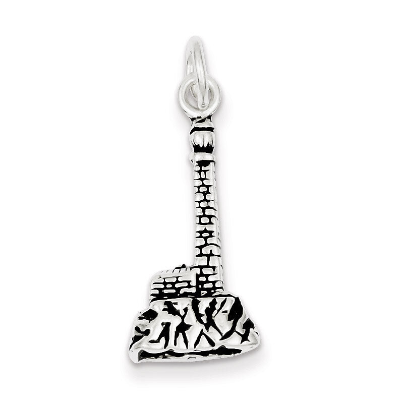 Sterling Silver Antiqued Lighthouse Charm QC7650