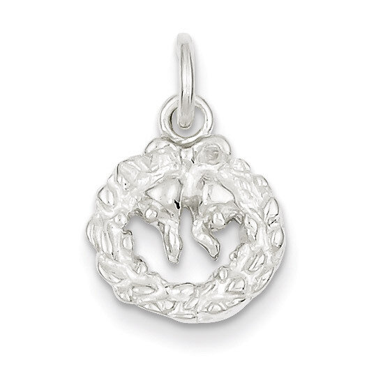 Sterling Silver Wreath Charm QC839