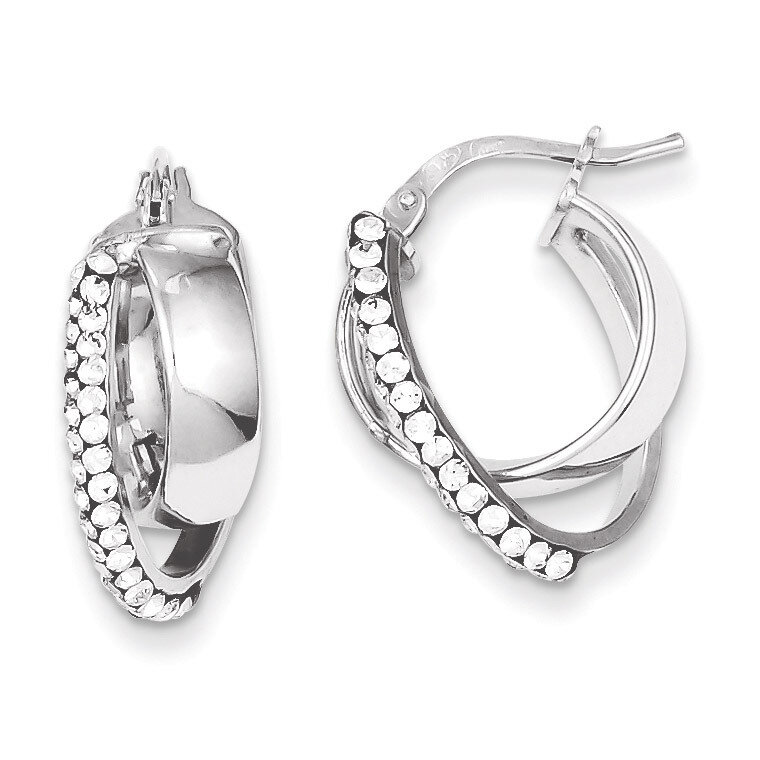 Sterling Silver Stellux Crystal Hoop Earrings QE9478