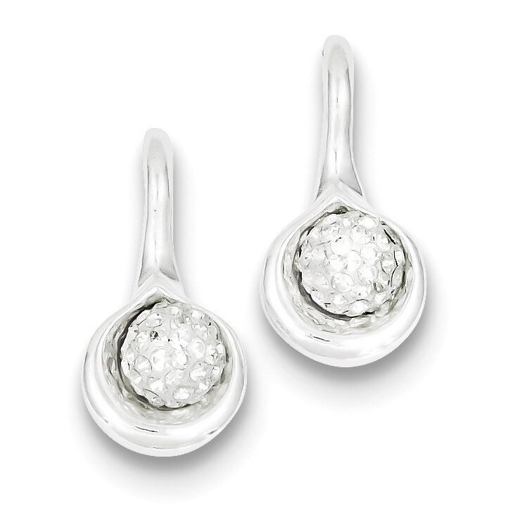 Sterling Silver Stellux Crystal Ball Drop Post Earrings QE9533